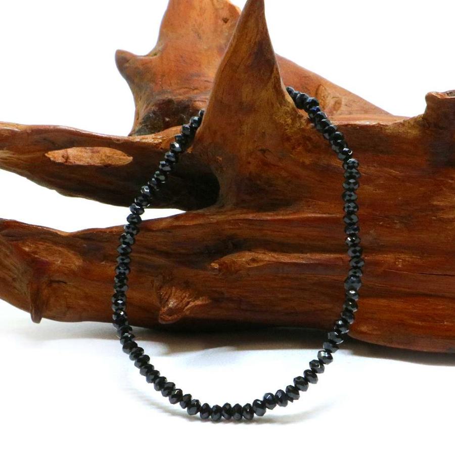 パワーストーン 天然石 ブレスレット ブラックスピネル ボタンカット 2×3mm 数珠 念珠 Bracelet お試し価格 |  | 03