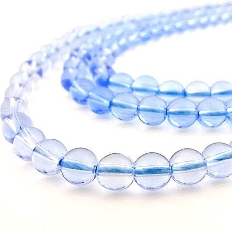 パワーストーン 天然石 ブレスレット ブルークォーツ（合成水晶） 丸玉