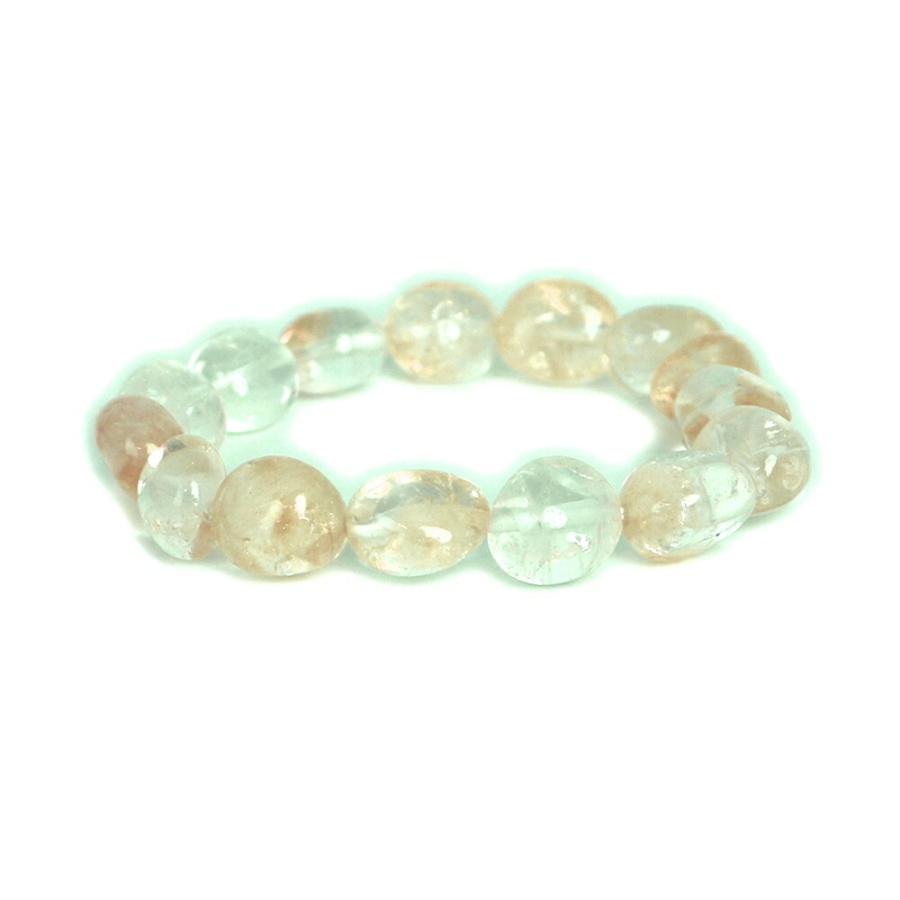 パワーストーン 天然石 ブレスレット シトリン タンブル 横幅/約10-12ｍｍ 数珠 念珠 Bracelet お試し価格 | 