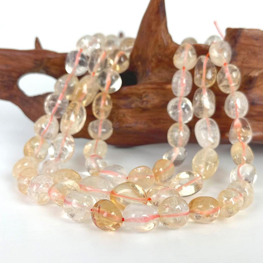パワーストーン 天然石 ブレスレット シトリン タンブル 横幅/約10-12ｍｍ 数珠 念珠 Bracelet お試し価格 |  | 11
