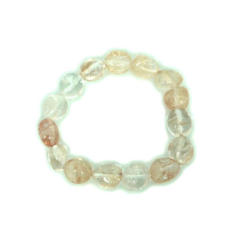 パワーストーン 天然石 ブレスレット シトリン タンブル 横幅/約10-12ｍｍ 数珠 念珠 Bracelet お試し価格 |  | 01