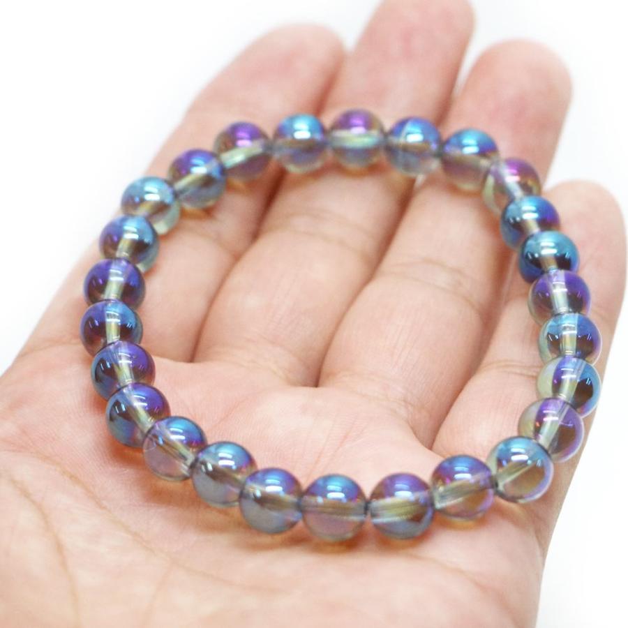 パワーストーン 天然石 ブレスレット コスモオーラ 丸玉 8mm 数珠 念珠 Bracelet お試し価格 |  | 04