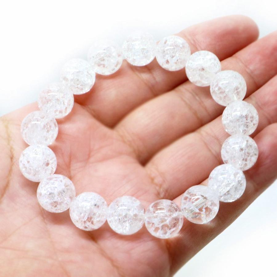 パワーストーン 天然石 ブレスレット クラッシュクリスタル 丸玉 12mm 