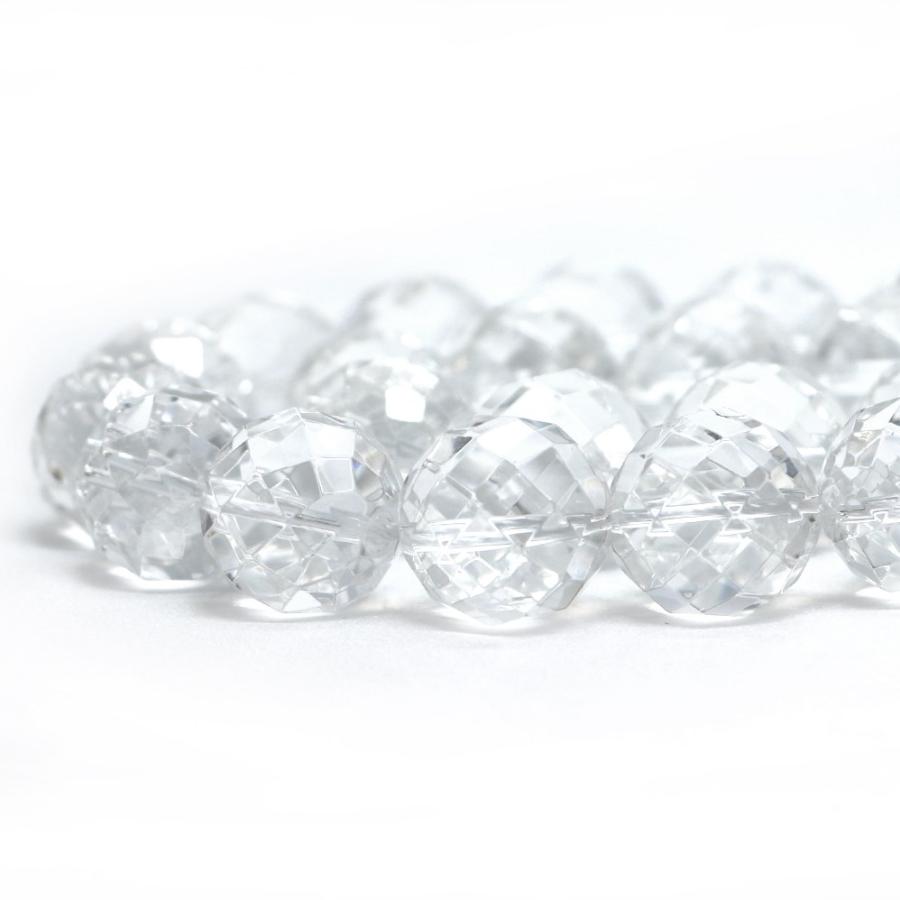 パワーストーン 天然石 ブレスレット 水晶 クリスタル カット 16mm 数珠 念珠 Bracelet お試し価格 |  | 10