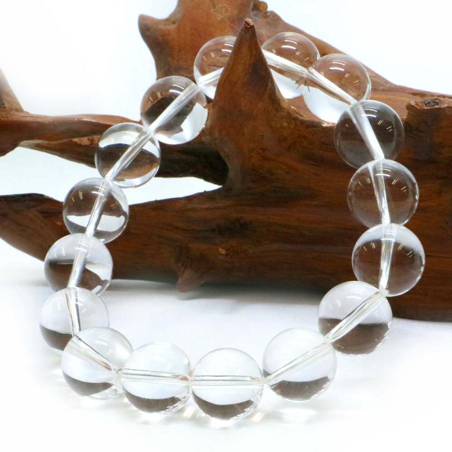 パワーストーン 天然石 ブレスレット 水晶AA クリスタル 丸玉 14mm 数珠 念珠 Bracelet お試し価格 |  | 03