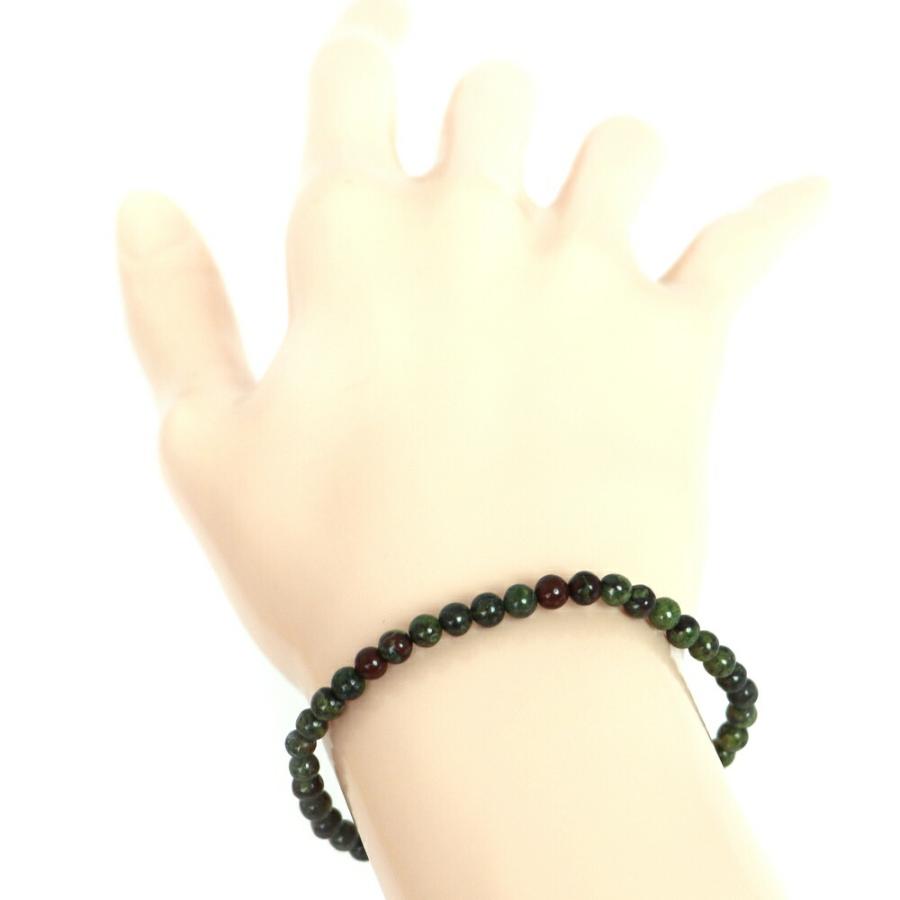 パワーストーン 天然石 ブレスレット ドラゴンブラッドジャスパー 丸玉 4mm 数珠 念珠 Bracelet お試し価格 |  | 02
