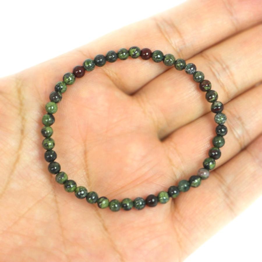 パワーストーン 天然石 ブレスレット ドラゴンブラッドジャスパー 丸玉 4mm 数珠 念珠 Bracelet お試し価格 |  | 04