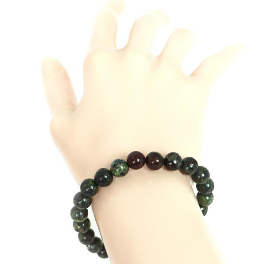 パワーストーン 天然石 ブレスレット ドラゴンブラッドジャスパー 丸玉 8mm 数珠 念珠 Bracelet お試し価格 |  | 02