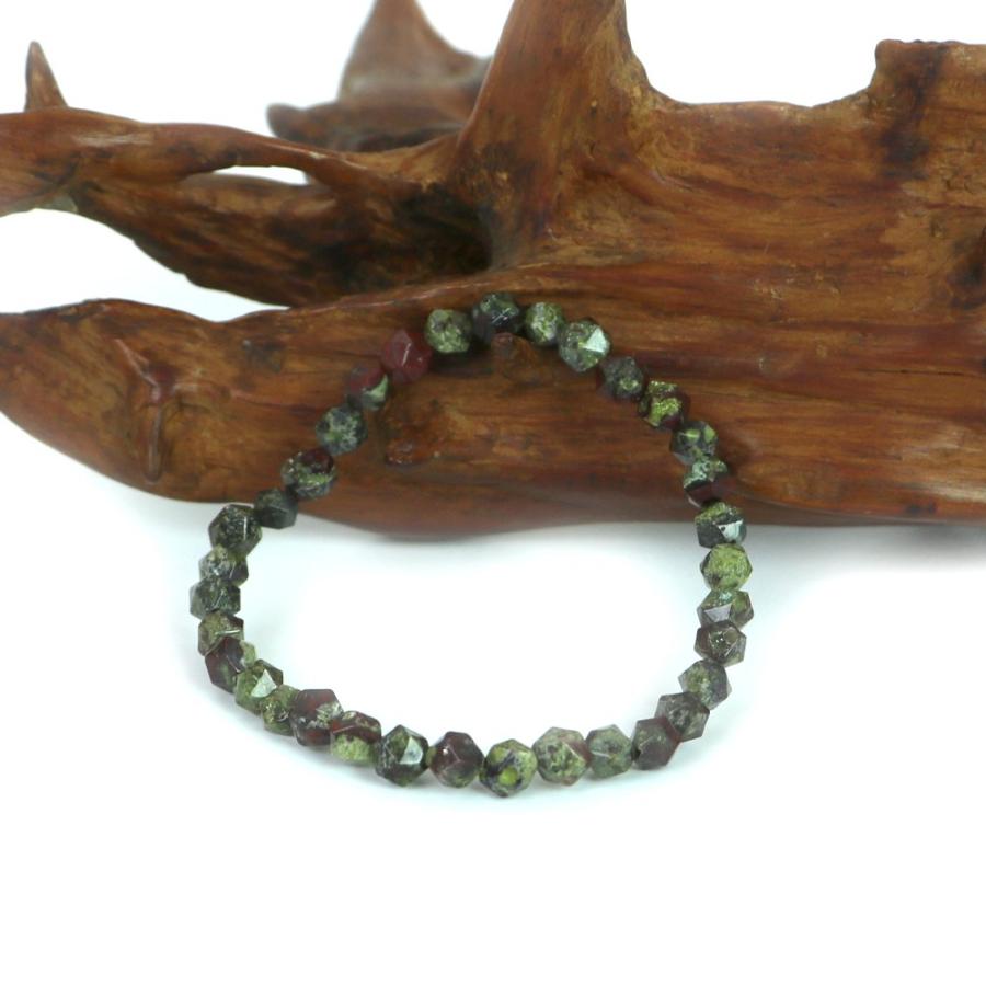 パワーストーン 天然石 ブレスレット ドラゴンブラッドジャスパー ダイヤカット 6mm 数珠 念珠 Bracelet お試し価格 |  | 03