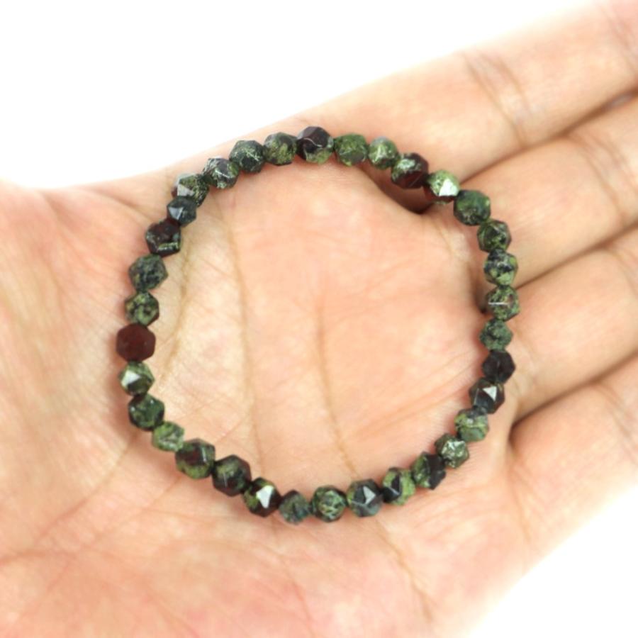 パワーストーン 天然石 ブレスレット ドラゴンブラッドジャスパー ダイヤカット 6mm 数珠 念珠 Bracelet お試し価格 |  | 04
