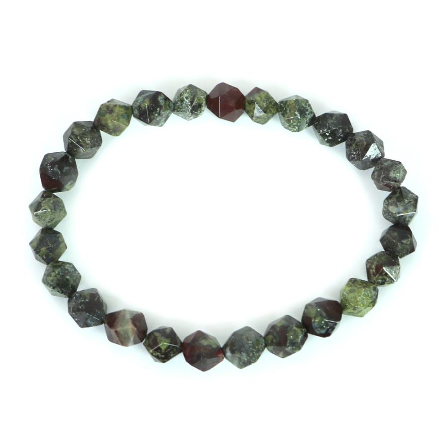 パワーストーン 天然石 ブレスレット ドラゴンブラッドジャスパー ダイヤカット 8mm 数珠 念珠 Bracelet お試し価格 |  | 01