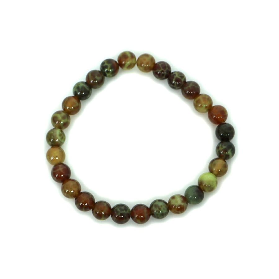 パワーストーン 天然石 ブレスレット ドラゴンアゲート（グリーン） 丸玉 6ｍｍ 数珠 念珠 Bracelet お試し価格 |  | 01