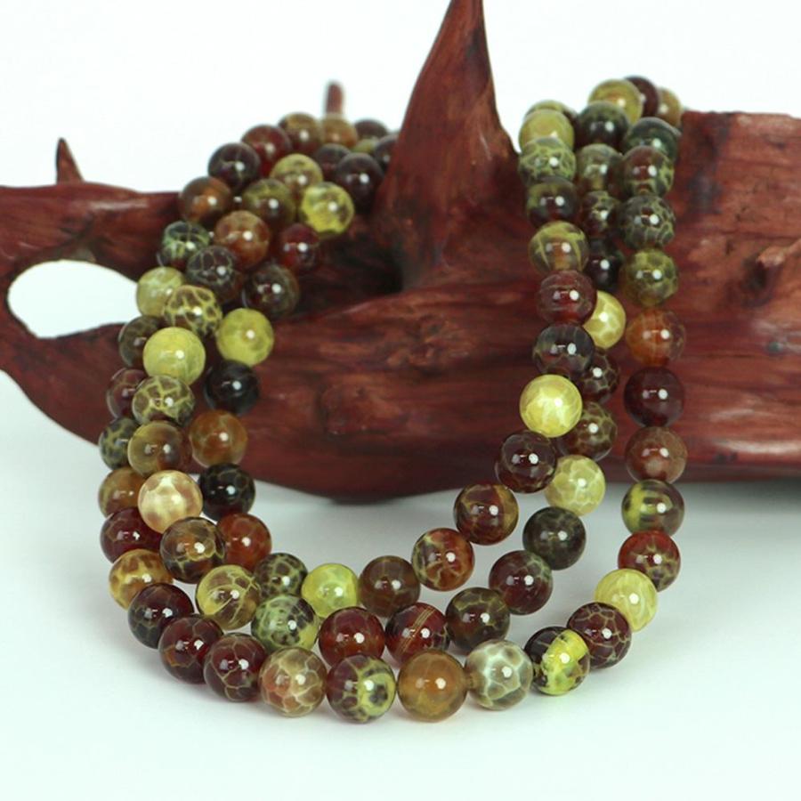 パワーストーン 天然石 ブレスレット ドラゴンアゲート（グリーン） 丸玉 8ｍｍ 数珠 念珠 Bracelet お試し価格 |  | 11