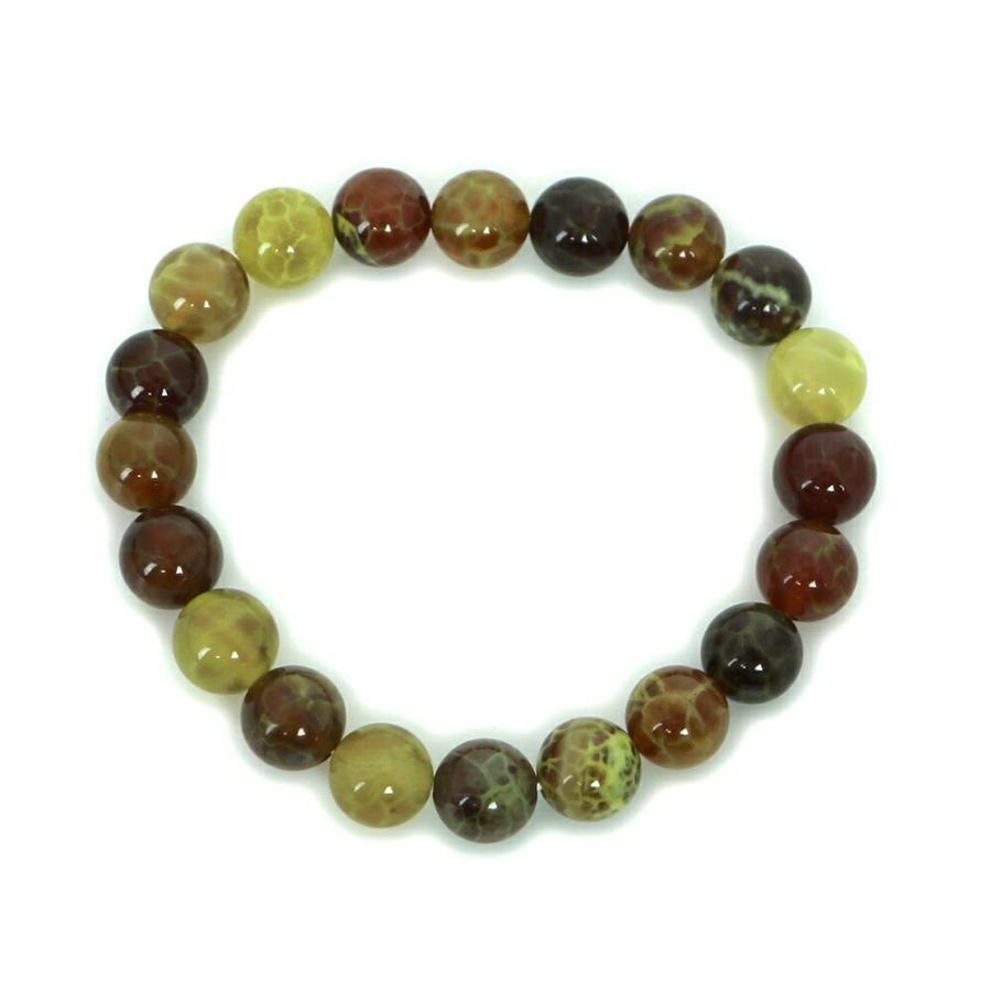 パワーストーン 天然石 ブレスレット ドラゴンアゲート（グリーン） 丸玉 10ｍｍ 数珠 念珠 Bracelet お試し価格 |  | 01