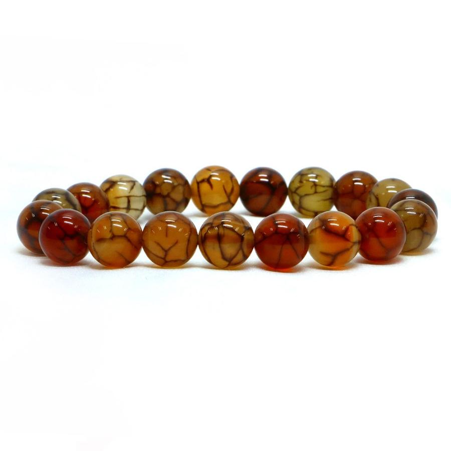 パワーストーン 天然石 ブレスレット ドラゴンアゲート（ブラウン） 丸玉 10mm 数珠 念珠 Bracelet お試し価格 | 