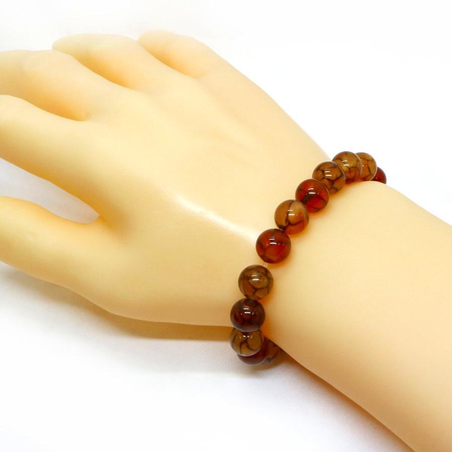 パワーストーン 天然石 ブレスレット ドラゴンアゲート（ブラウン） 丸玉 10mm 数珠 念珠 Bracelet お試し価格 |  | 02