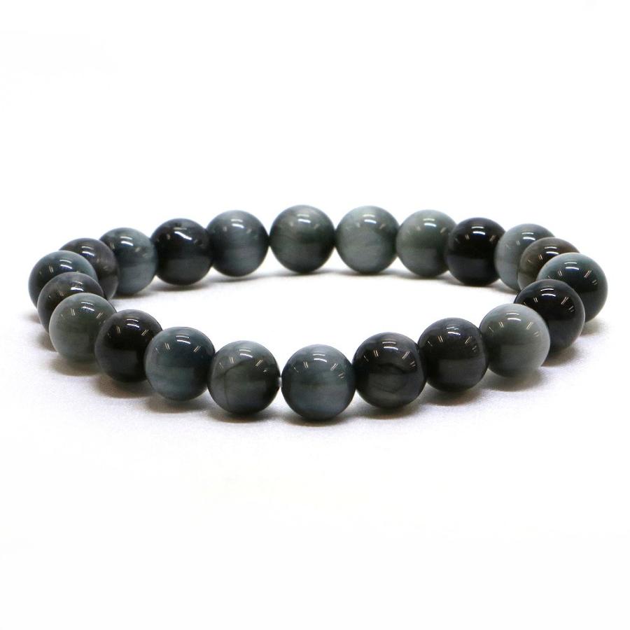 パワーストーン 天然石 ブレスレット イーグルアイ（グレータイガーアイ） 丸玉 8mm 数珠 念珠 Bracelet お試し価格 | 