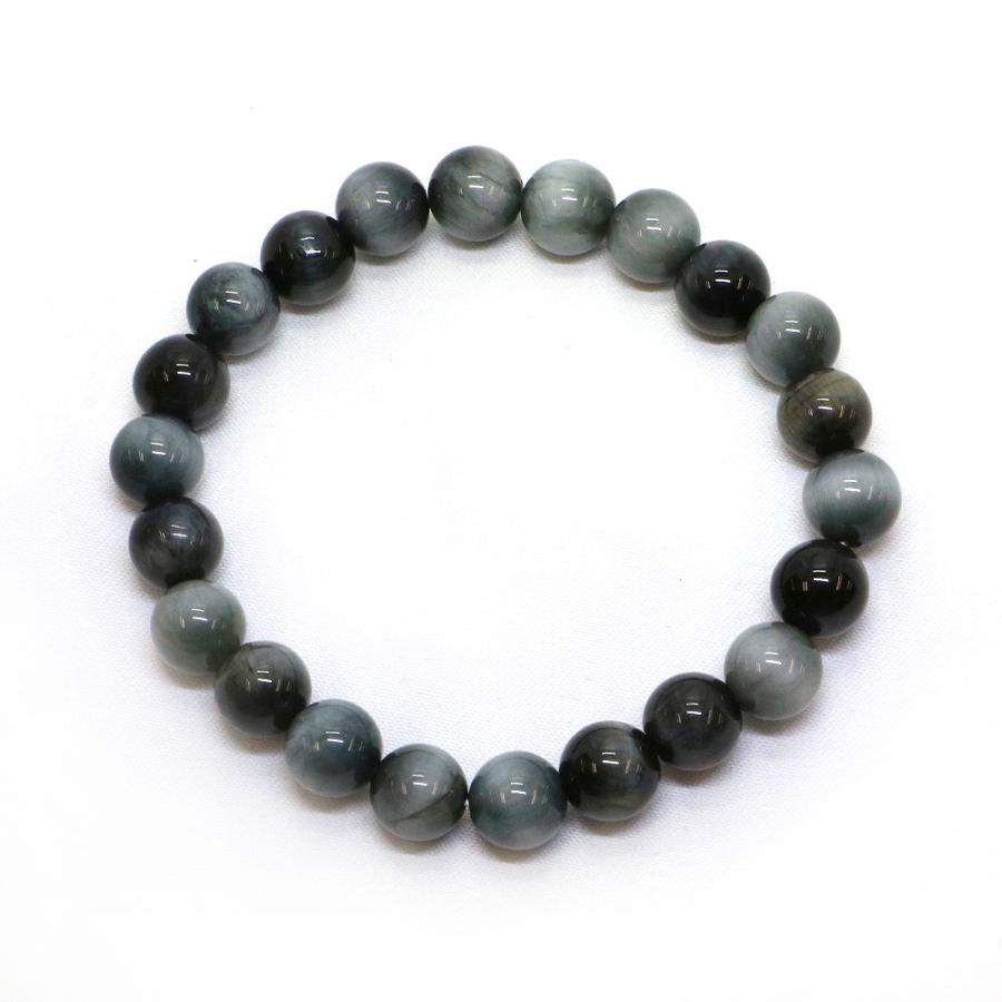 パワーストーン 天然石 ブレスレット イーグルアイ（グレータイガーアイ） 丸玉 8mm 数珠 念珠 Bracelet お試し価格 |  | 01