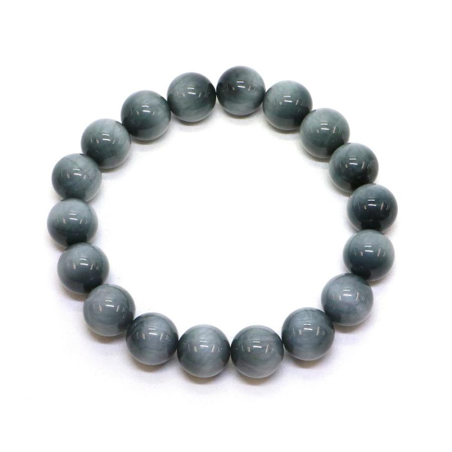 パワーストーン 天然石 ブレスレット イーグルアイ（グレータイガーアイ） 丸玉 12mm 数珠 念珠 Bracelet お試し価格 |  | 01