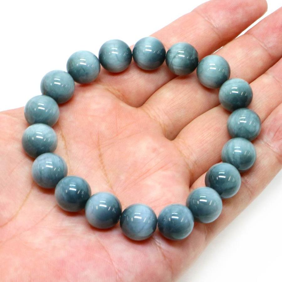 パワーストーン 天然石 ブレスレット イーグルアイ（グレータイガーアイ） 丸玉 12mm 数珠 念珠 Bracelet お試し価格 |  | 04
