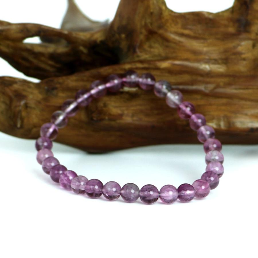 パワーストーン 天然石 ブレスレット ピンク フローライト 丸玉 6ｍｍ 数珠 念珠 Bracelet お試し価格 |  | 03