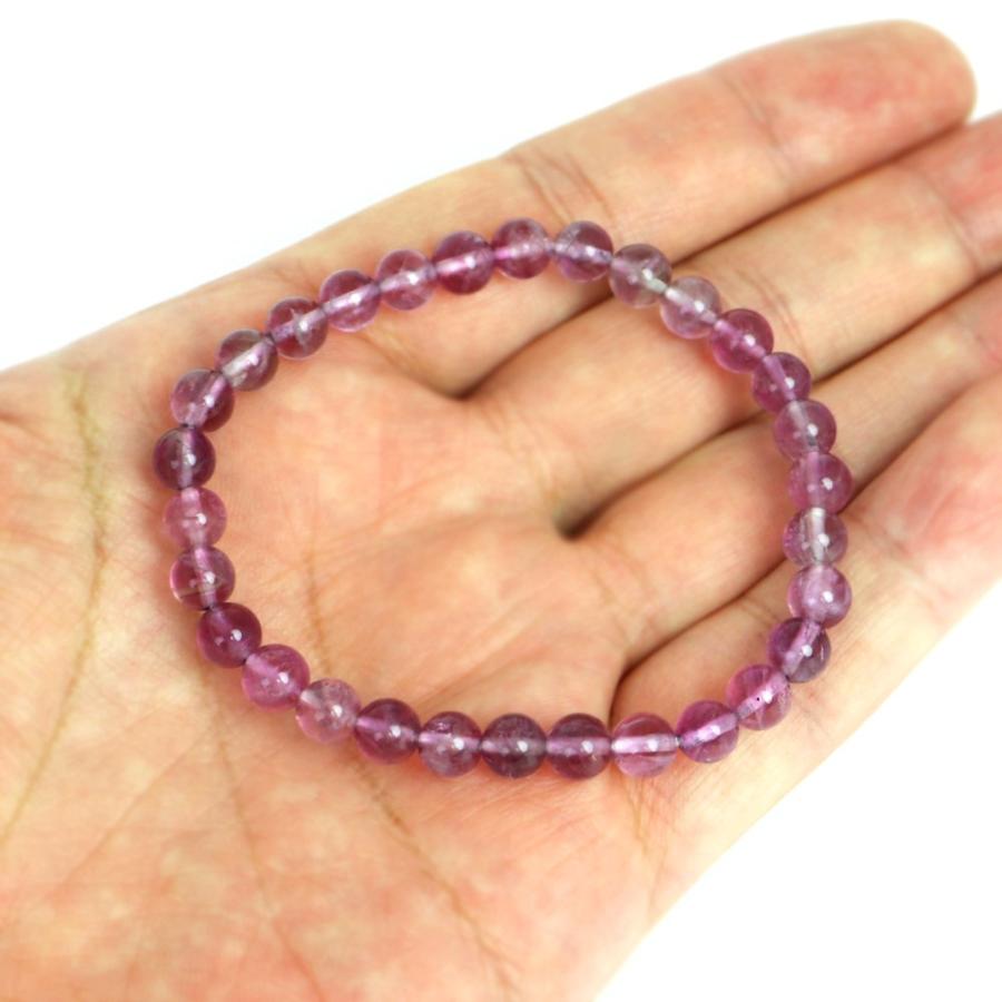 パワーストーン 天然石 ブレスレット ピンク フローライト 丸玉 6ｍｍ 数珠 念珠 Bracelet お試し価格 |  | 04