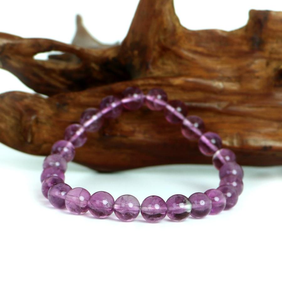 パワーストーン 天然石 ブレスレット ピンク フローライト 丸玉 8ｍｍ 数珠 念珠 Bracelet お試し価格 |  | 03