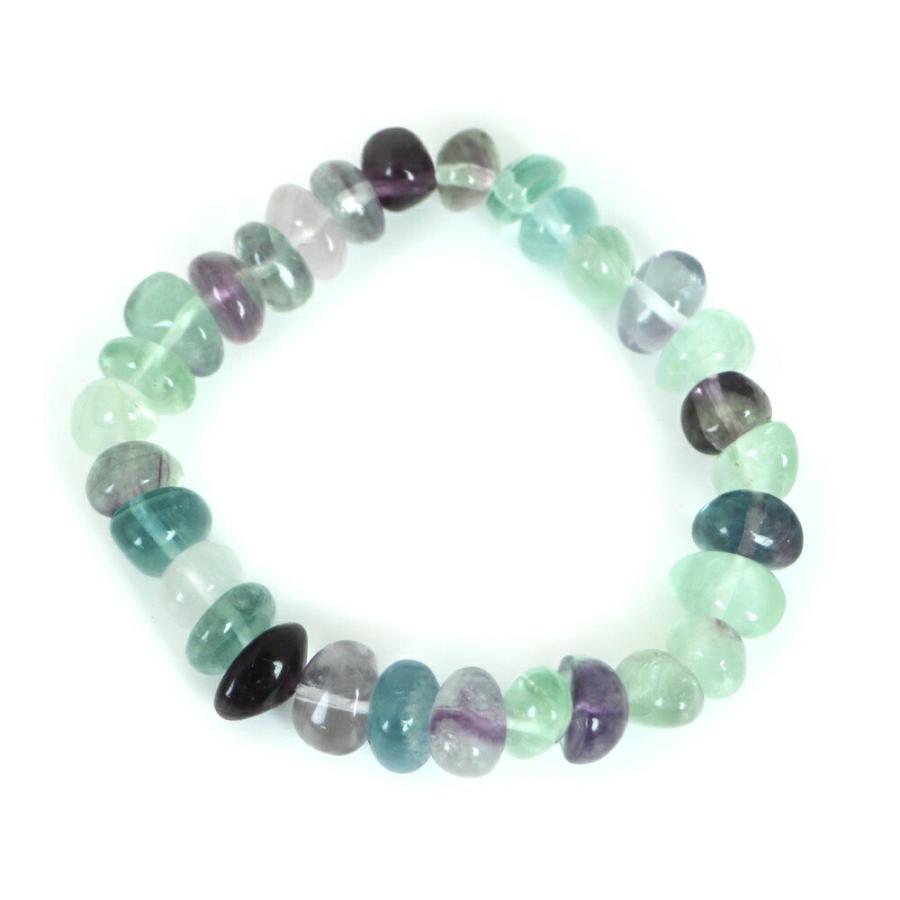パワーストーン 天然石 ブレスレット フローライト タンブル 6×10mm 数珠 念珠 Bracelet お試し価格 |  | 01