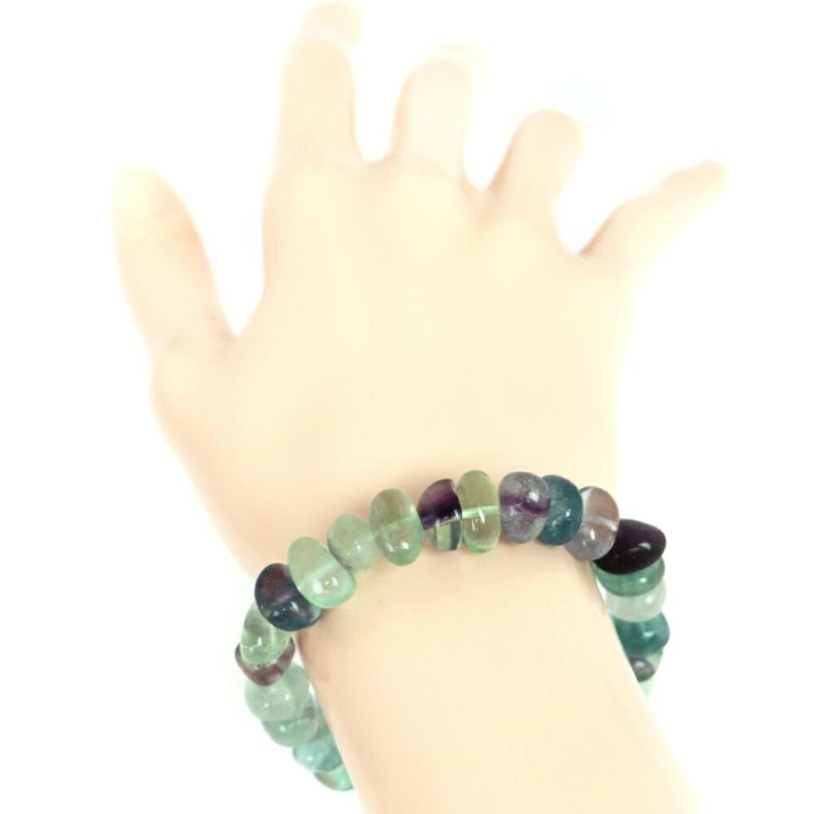 パワーストーン 天然石 ブレスレット フローライト タンブル 6×10mm 数珠 念珠 Bracelet お試し価格 |  | 02