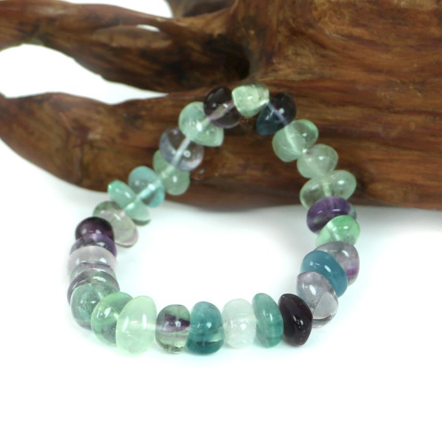 パワーストーン 天然石 ブレスレット フローライト タンブル 6×10mm 数珠 念珠 Bracelet お試し価格 |  | 03