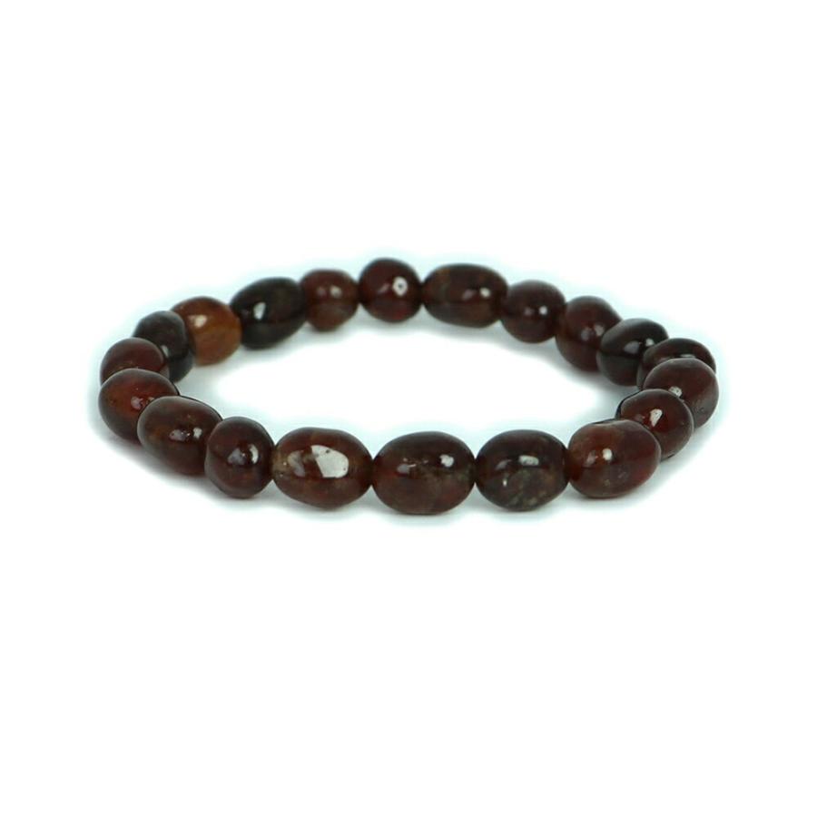 パワーストーン 天然石 ブレスレット ガーネット タンブル 横幅/約7ｍｍ 数珠 念珠 Bracelet お試し価格 | 