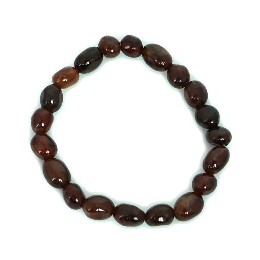 パワーストーン 天然石 ブレスレット ガーネット タンブル 横幅/約7ｍｍ 数珠 念珠 Bracelet お試し価格 |  | 01