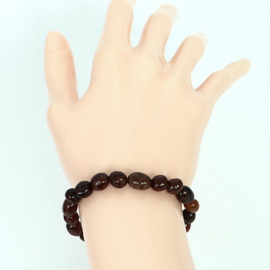 パワーストーン 天然石 ブレスレット ガーネット タンブル 横幅/約7ｍｍ 数珠 念珠 Bracelet お試し価格 |  | 03
