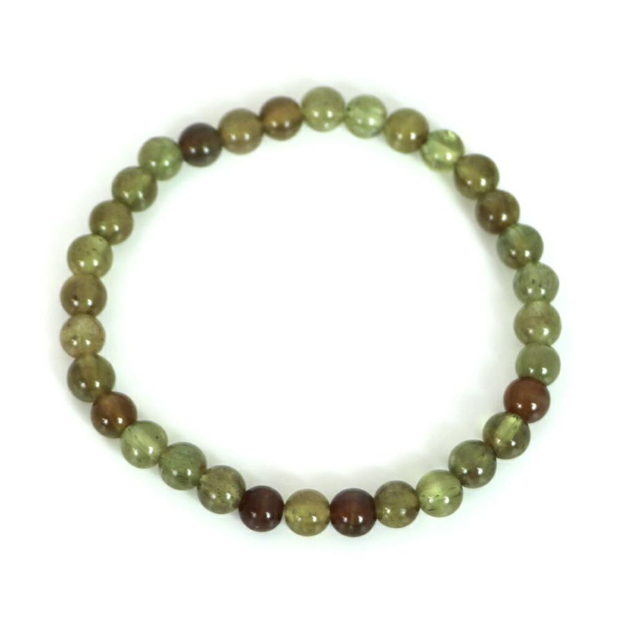 パワーストーン 天然石 ブレスレット グリーンガーネット 丸玉 6mm 数珠 念珠 Bracelet お試し価格 |  | 01