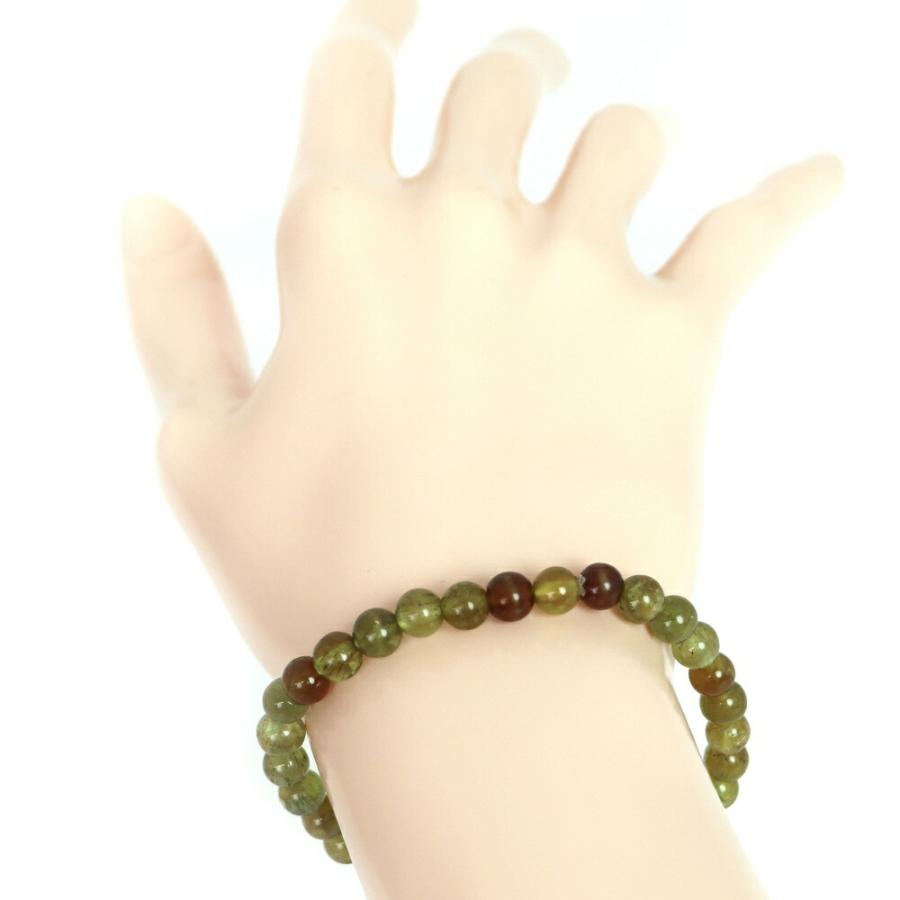 パワーストーン 天然石 ブレスレット グリーンガーネット 丸玉 6mm 数珠 念珠 Bracelet お試し価格 |  | 02