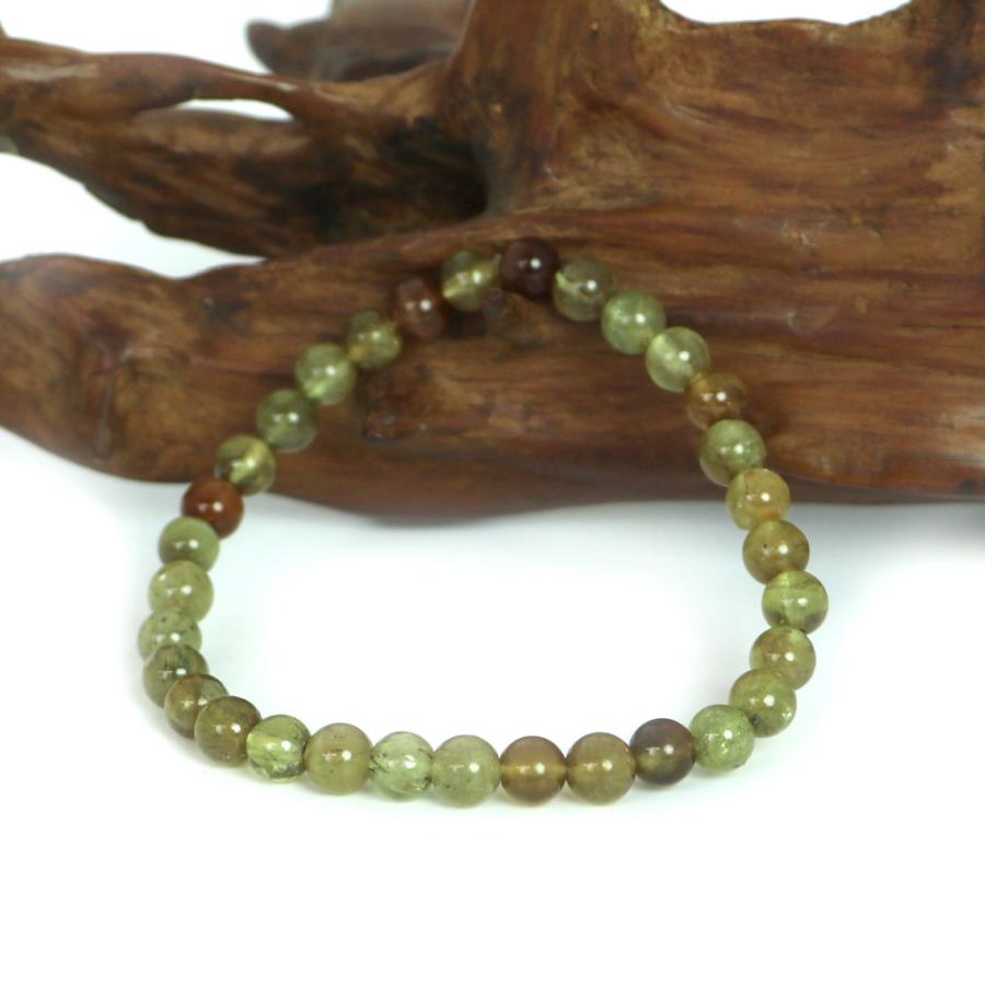 パワーストーン 天然石 ブレスレット グリーンガーネット 丸玉 6mm 数珠 念珠 Bracelet お試し価格 |  | 03