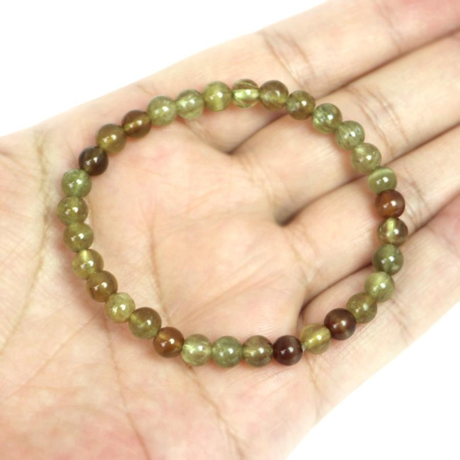 パワーストーン 天然石 ブレスレット グリーンガーネット 丸玉 6mm 数珠 念珠 Bracelet お試し価格 |  | 04