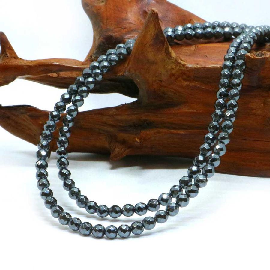 パワーストーン 天然石 ブレスレット ヘマタイト カット 4mm 数珠 念珠 Bracelet お試し価格 |  | 11