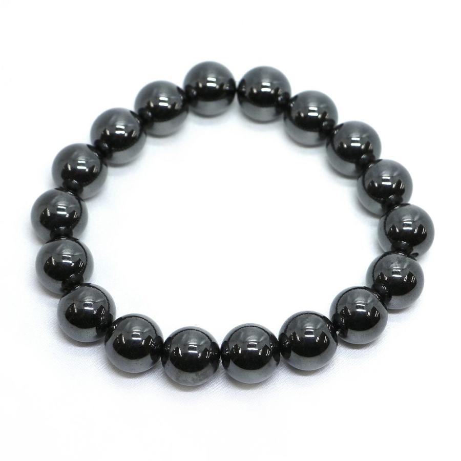 パワーストーン 天然石 ブレスレット ヘマタイト（マグネット） 丸玉 12mm 数珠 念珠 Bracelet お試し価格 |  | 01