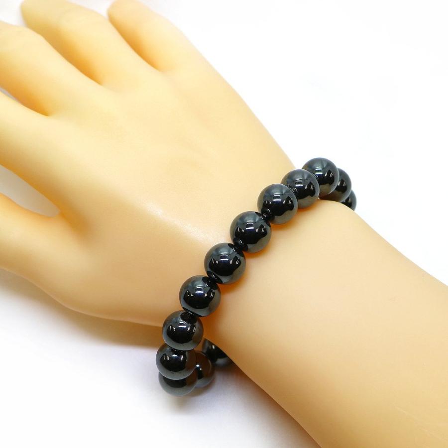 パワーストーン 天然石 ブレスレット ヘマタイト（マグネット） 丸玉 12mm 数珠 念珠 Bracelet お試し価格 |  | 02