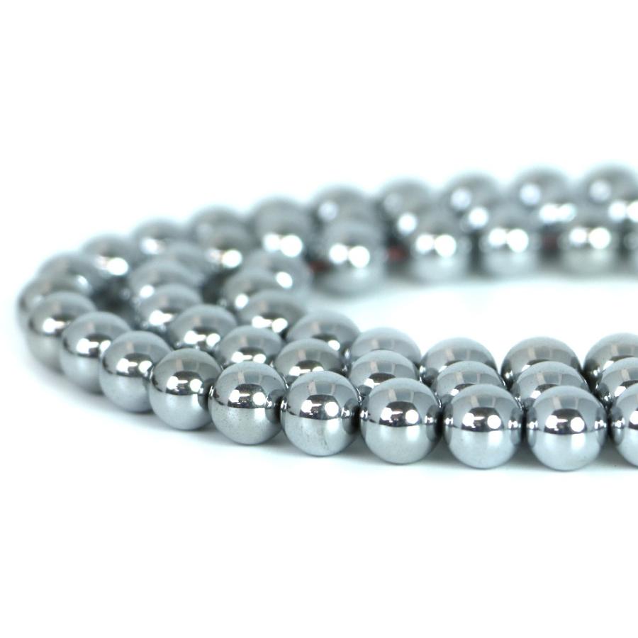 パワーストーン 天然石 ブレスレット ヘマタイト（シルバー） 丸玉 8mm 数珠 念珠 Bracelet お試し価格 |  | 10