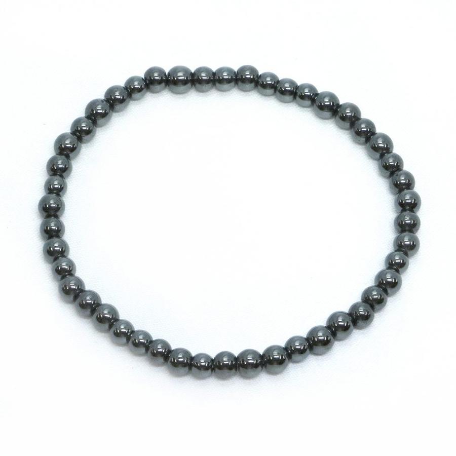 パワーストーン 天然石 ブレスレット ヘマタイト 丸玉 4mm 数珠 念珠 Bracelet お試し価格 |  | 01