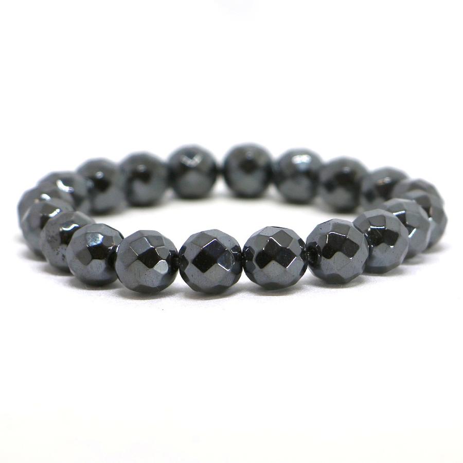 パワーストーン 天然石 ブレスレット ヘマタイト カット 10mm 数珠 念珠 Bracelet お試し価格 | 