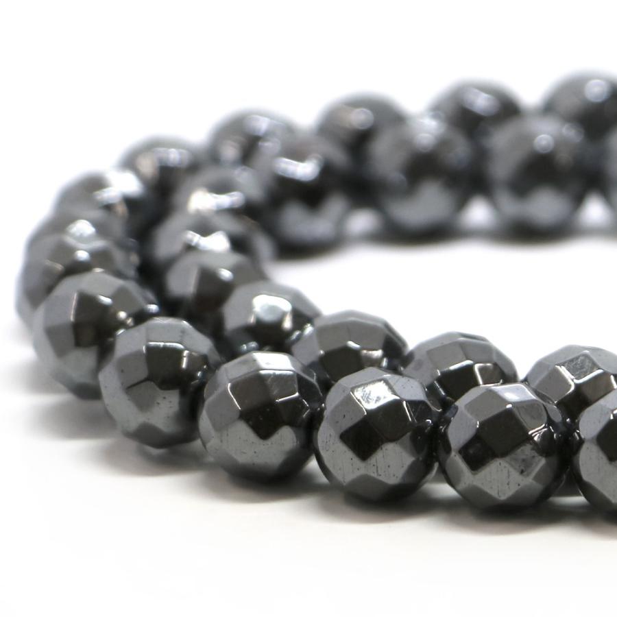 パワーストーン 天然石 ブレスレット ヘマタイト カット 10mm 数珠 念珠 Bracelet お試し価格 |  | 10