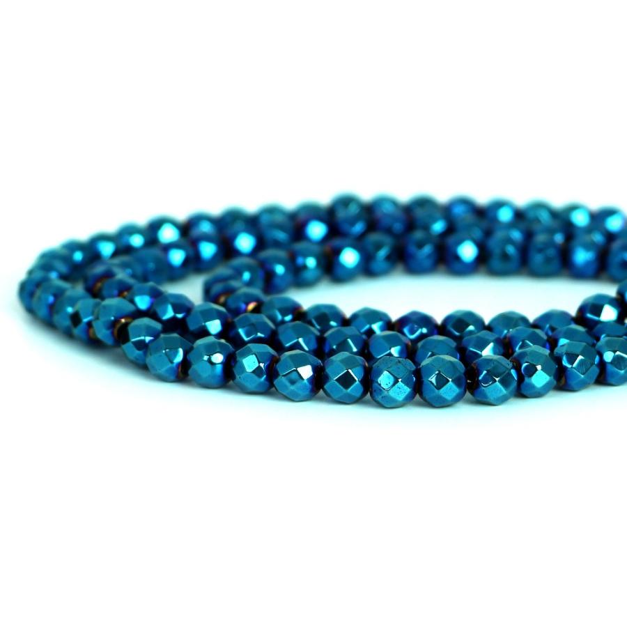 パワーストーン 天然石 ブレスレット ヘマタイト ブルーメタリック カット 6ｍｍ 数珠 念珠 Bracelet お試し価格 |  | 10