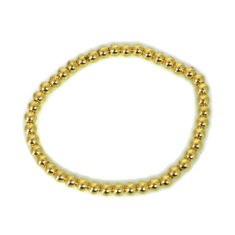 パワーストーン 天然石 ブレスレット ヘマタイト ゴールド 丸玉 4ｍｍ 数珠 念珠 Bracelet お試し価格 |  | 01