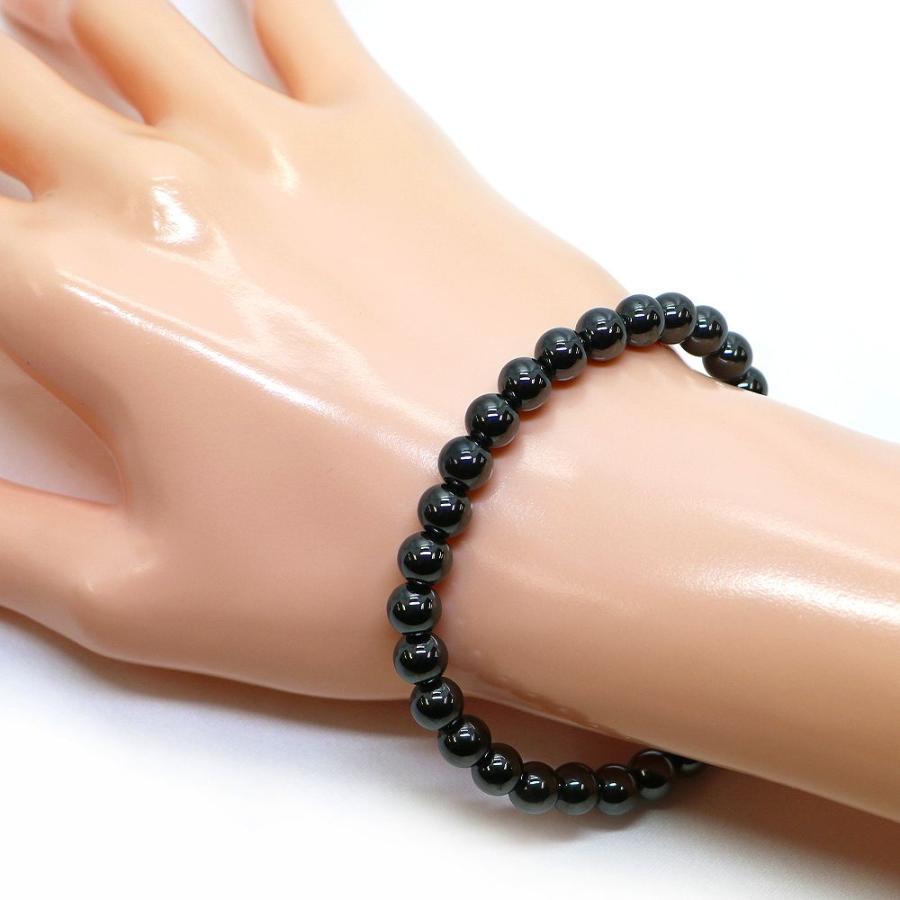 パワーストーン 天然石 ブレスレット ヘマタイト（マグネット） 丸玉 6mm 数珠 念珠 Bracelet お試し価格 |  | 02
