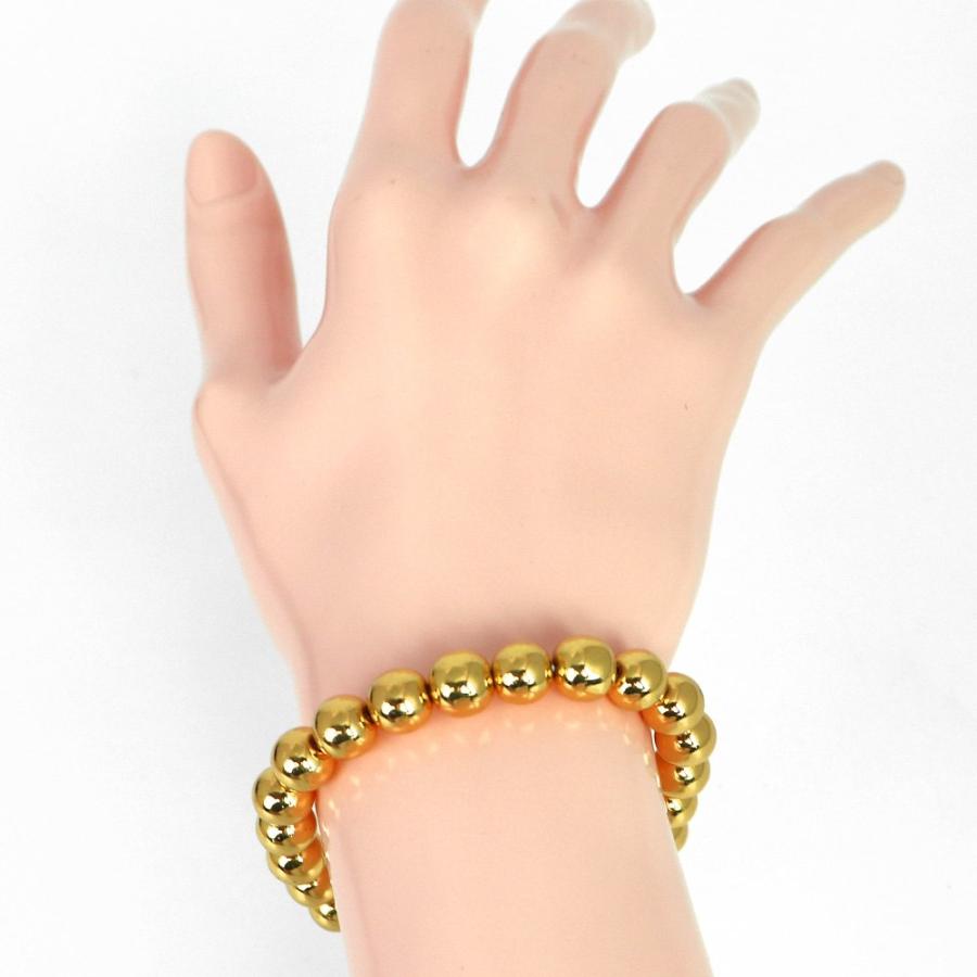 パワーストーン 天然石 ブレスレット ヘマタイト ゴールド 丸玉 8ｍｍ 数珠 念珠 Bracelet お試し価格 |  | 02