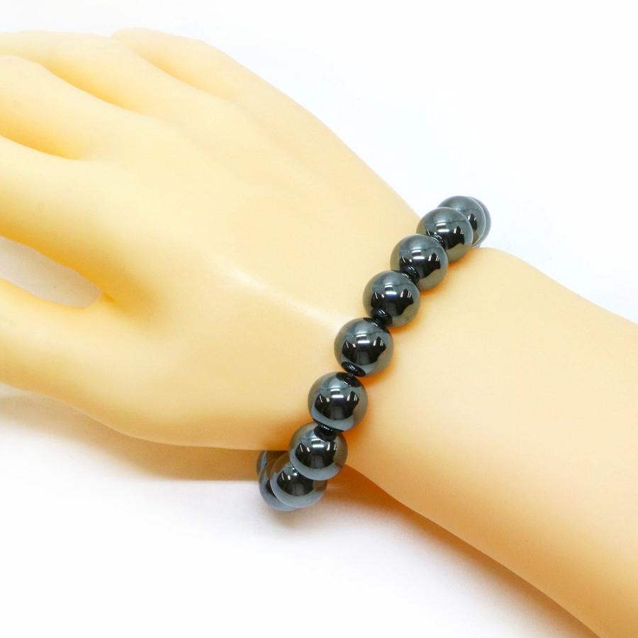 パワーストーン 天然石 ブレスレット ヘマタイト 丸玉 12mm 数珠 念珠 Bracelet お試し価格 |  | 02