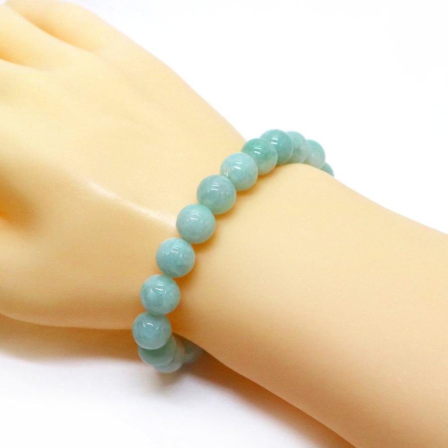 パワーストーン 天然石 ブレスレット 翡翠 ひすい ジェード ジェダイト 丸玉 10mm 数珠 念珠 Bracelet お試し価格 |  | 02